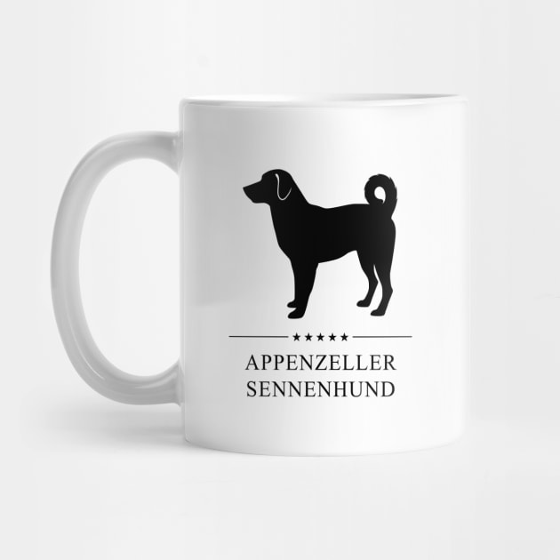 Appenzeller Sennenhund Black Silhouette by millersye